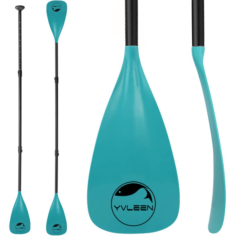 YVLEEN لوح التجديف YVLEEN SUP، مجداف لوح التجديف القائم، مجاديف قابلة للتعديل من الألمنيوم 4 قطع، مجداف قارب قابل للتحويل - Image 1